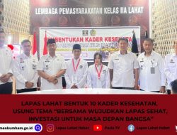 KaLapas Kelas IIA Lahat Bentuk Program 10 (sepuluh) Kader Kesehatan