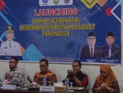 Sekda Lahat Hadiri Luncing Aplikasi Geoportal Satu Peta Kab.Lahat 2024.